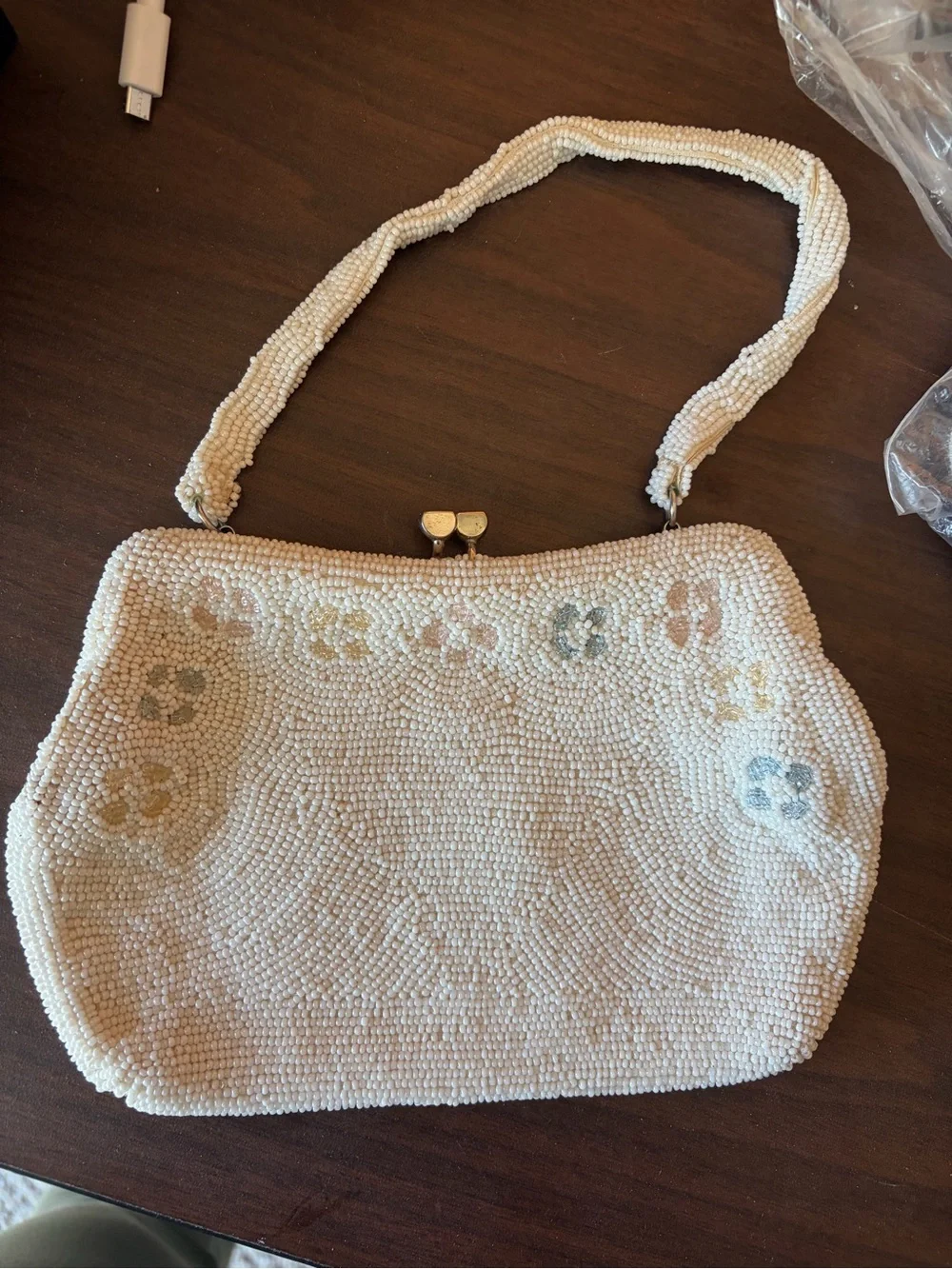 Gold Sequin Drawstring Women’s Bag